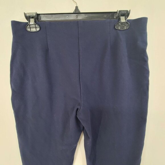 Chico's Women's Dress Ponte Knit Pants  NavyBlue Size S Pull On Strech Office - Picture 5 of 7